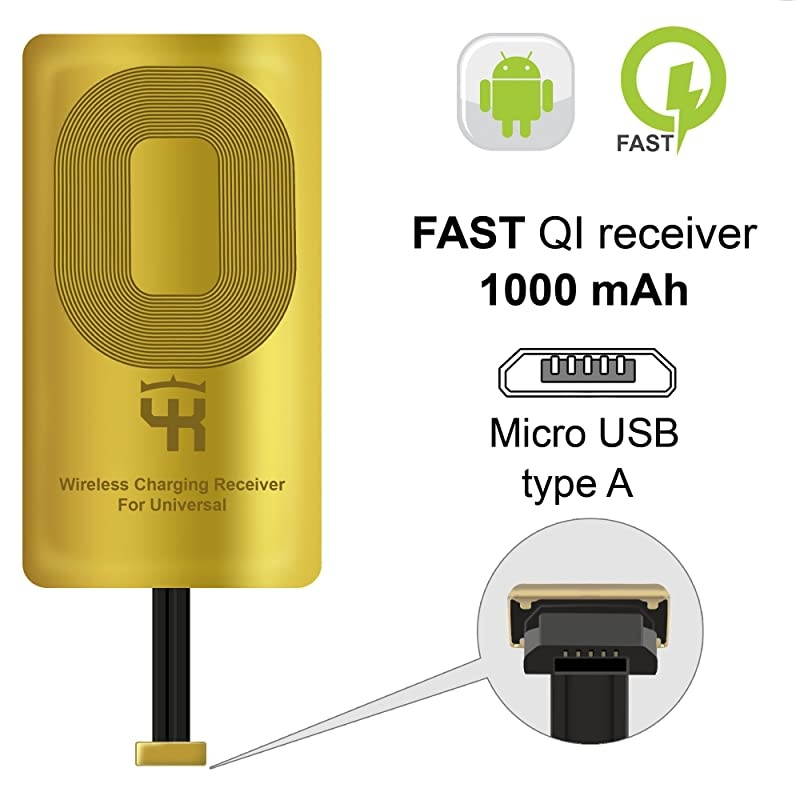 A Qi Wireless Charger Adapter for Samsung Galaxy A02 A01 A10 A10s J7 J8 J6 J3 A7 A8 - LG V10 K10 K20 K40 - LG Stylo 2 3 4 - QI Wireless Adapter Micro USB Connector - QI Wireless Receiver