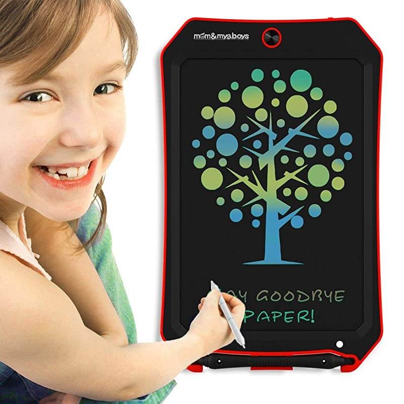 LCD Writing Tablet Toys for Kids Birthday Gifts,Kids Toy 8.5 Inch Colorful Writing Boards,Electronic Writings Pads Drawing Board for Kids, Blackboard Erase Button Lock Included(Red-C)