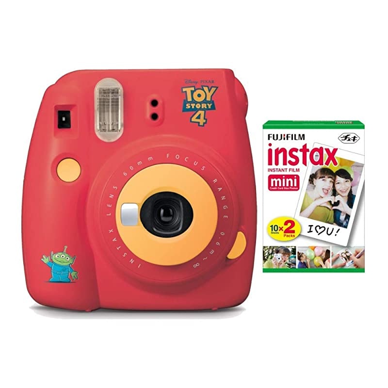 instax Mini 9 Instant Camera Disney Toy Story 4 Edition with Film Pack 20 Sheets Bundle 2 Items