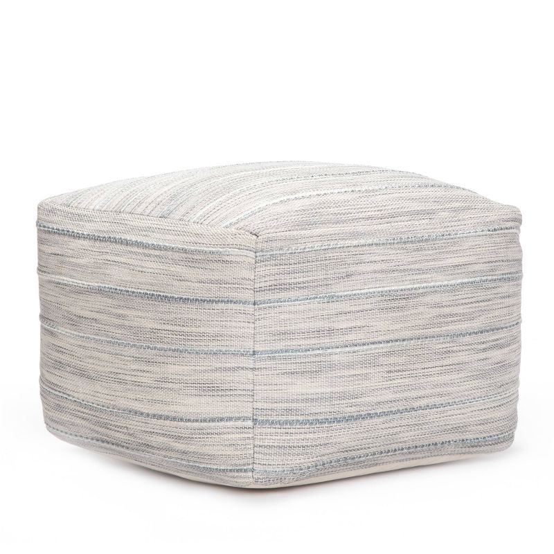 Joya Pouf Gray/Ivory - Anji Mountain