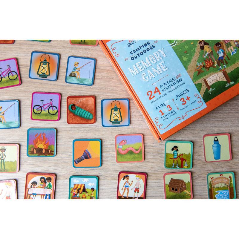 Little Likes Kids Camping Outdoors Memory Game