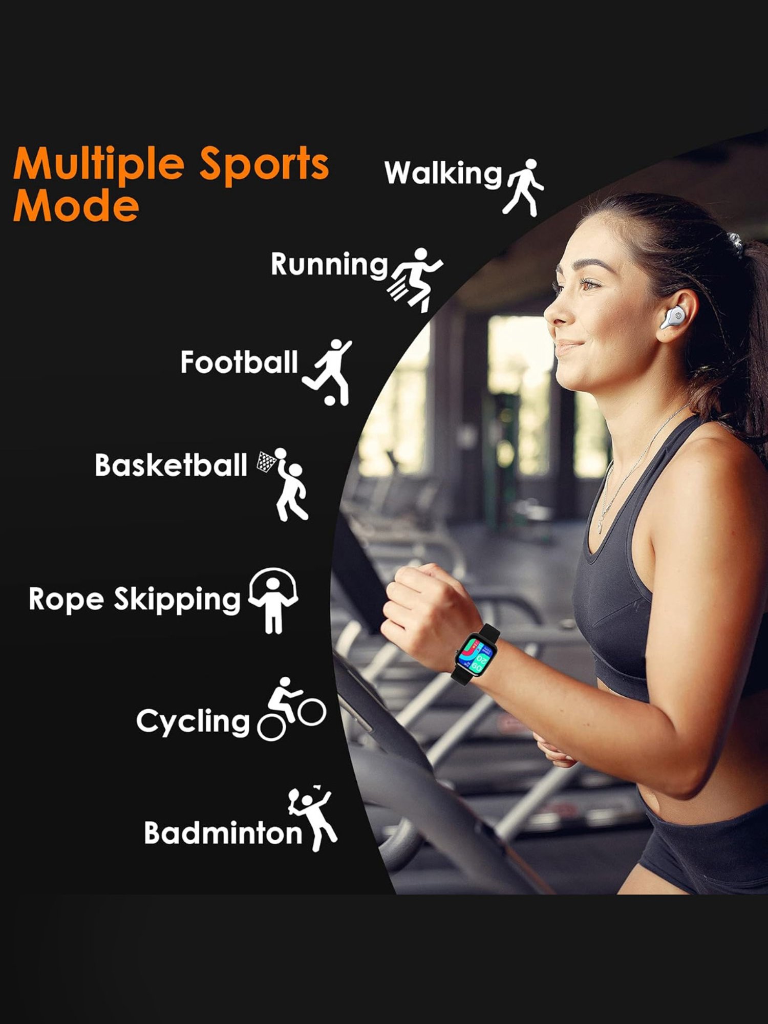 Probus P15 Full Touch Screen Smartwatch (Black)