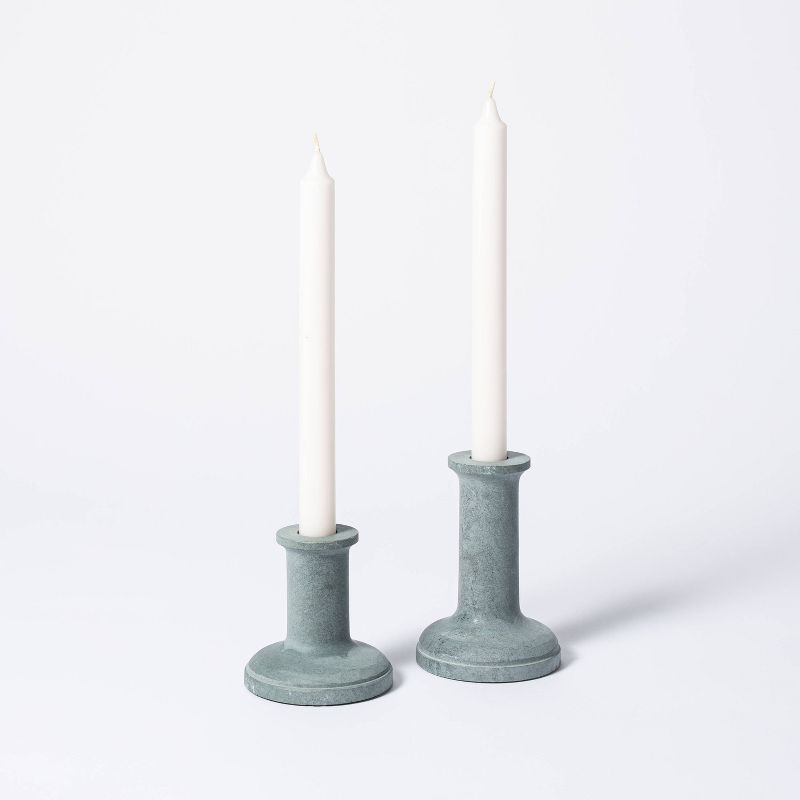 5" x 3.5" Soapstone Taper Candle Holder Gray - Threshold™ designed with Studio McGee