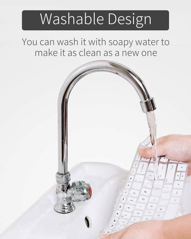 Keyboard Cover for 15.6" HP Pavilion X360 15-BR075NR 15M-BP011DX 15M-BP012DX 15M-BP111DX 15M-BP112DX 15M-BQ021DX 15M-BQ121DX, HP Pavilion 15-CB 15-CC 15-CD 15-CH 15-BW 15-BS Series, White