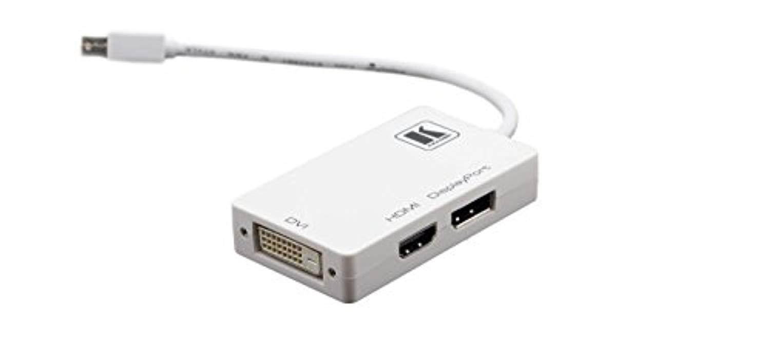 kramer adc-mdp/m2 mini displayport to dvi - hdmi - displayport adapter cable