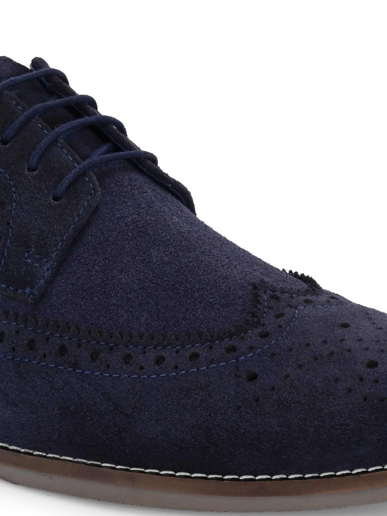 Hoversole Men's Charles Navy Brogue Shoes