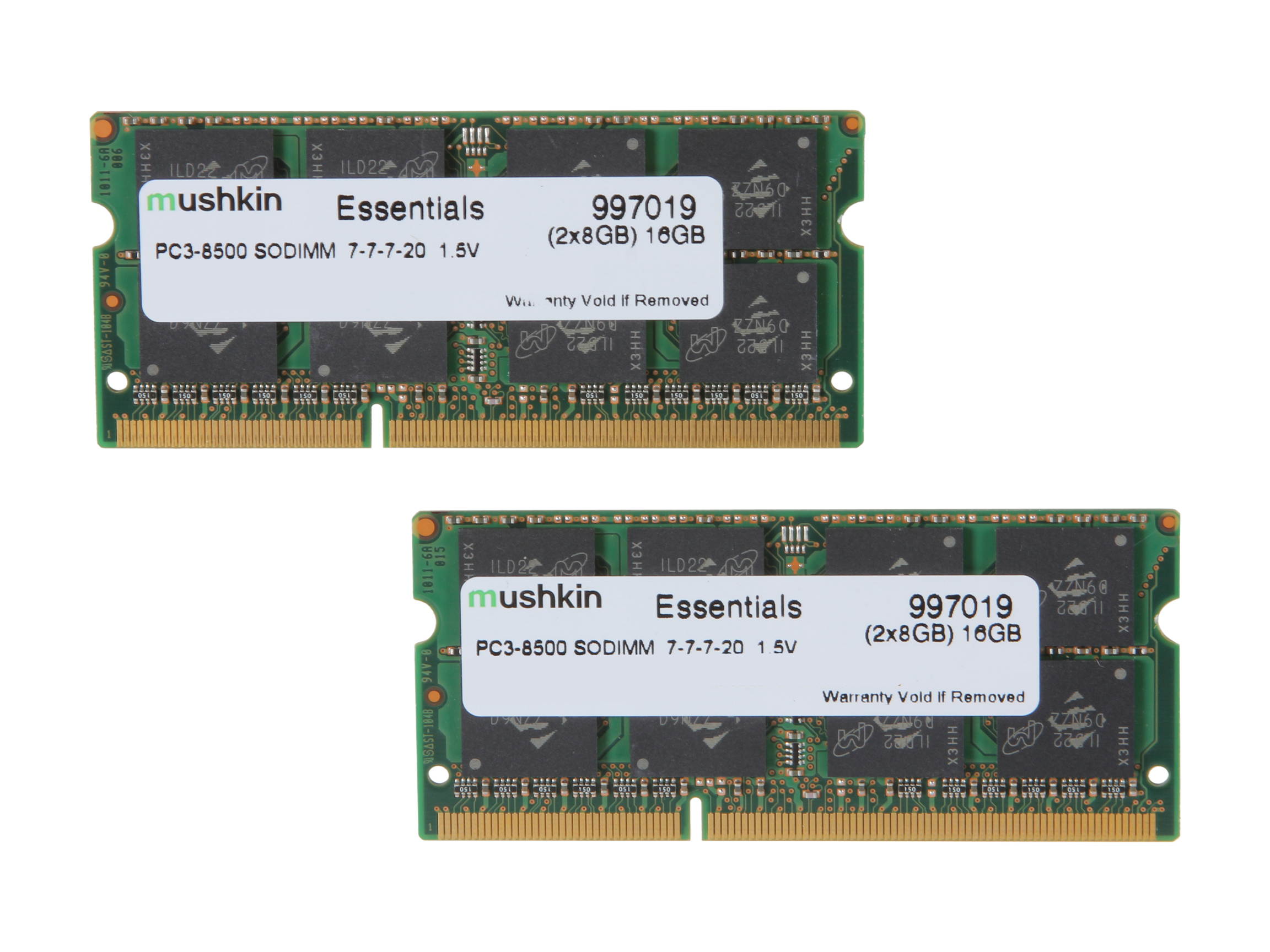 Mushkin Enhanced 2GB 204-Pin DDR3 SO-DIMM DDR3 1066 (PC3 8500) Laptop Memory Model 991643