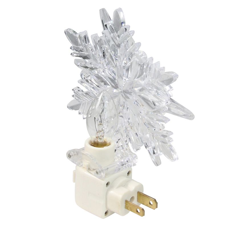 Northlight 5.75" Pre-Lit Snowflake C7 Christmas Night Light - Clear