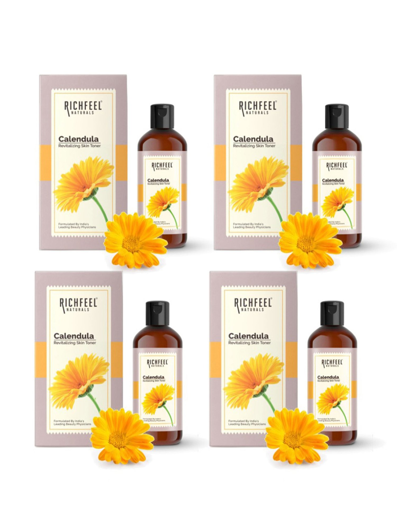 Richfeel Calendula Revitalizing Skin Toner - Pack of 4