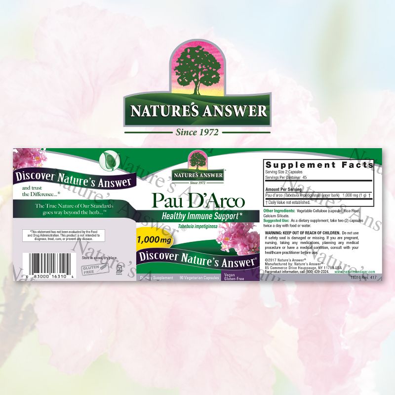Nature's Answer Pau D'arco Inner Bark 90 ct V-caps