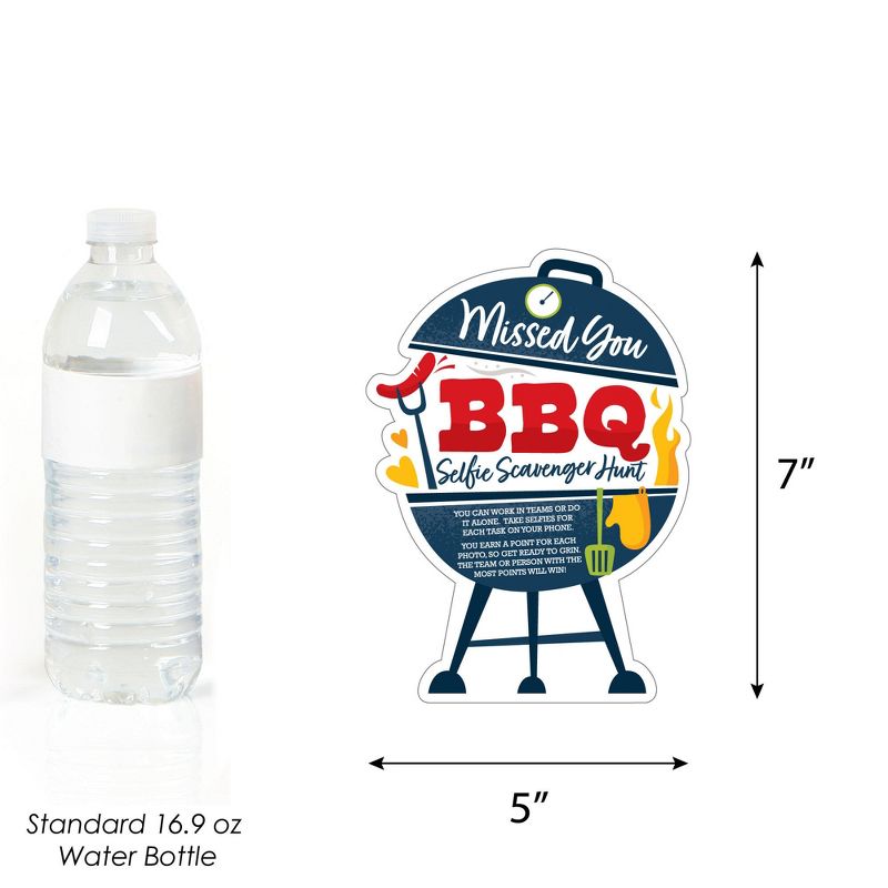 Big Dot of Happiness Missed You BBQ - Selfie Scavenger Hunt - Backyard Summer Picnic Party Game - Set of 12
