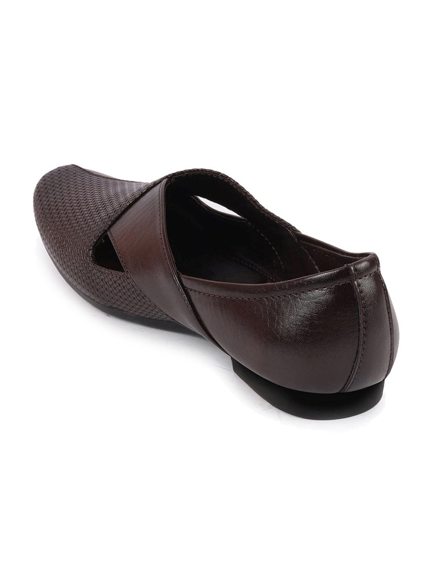 Fausto Men's Brown Ethnic Juttis