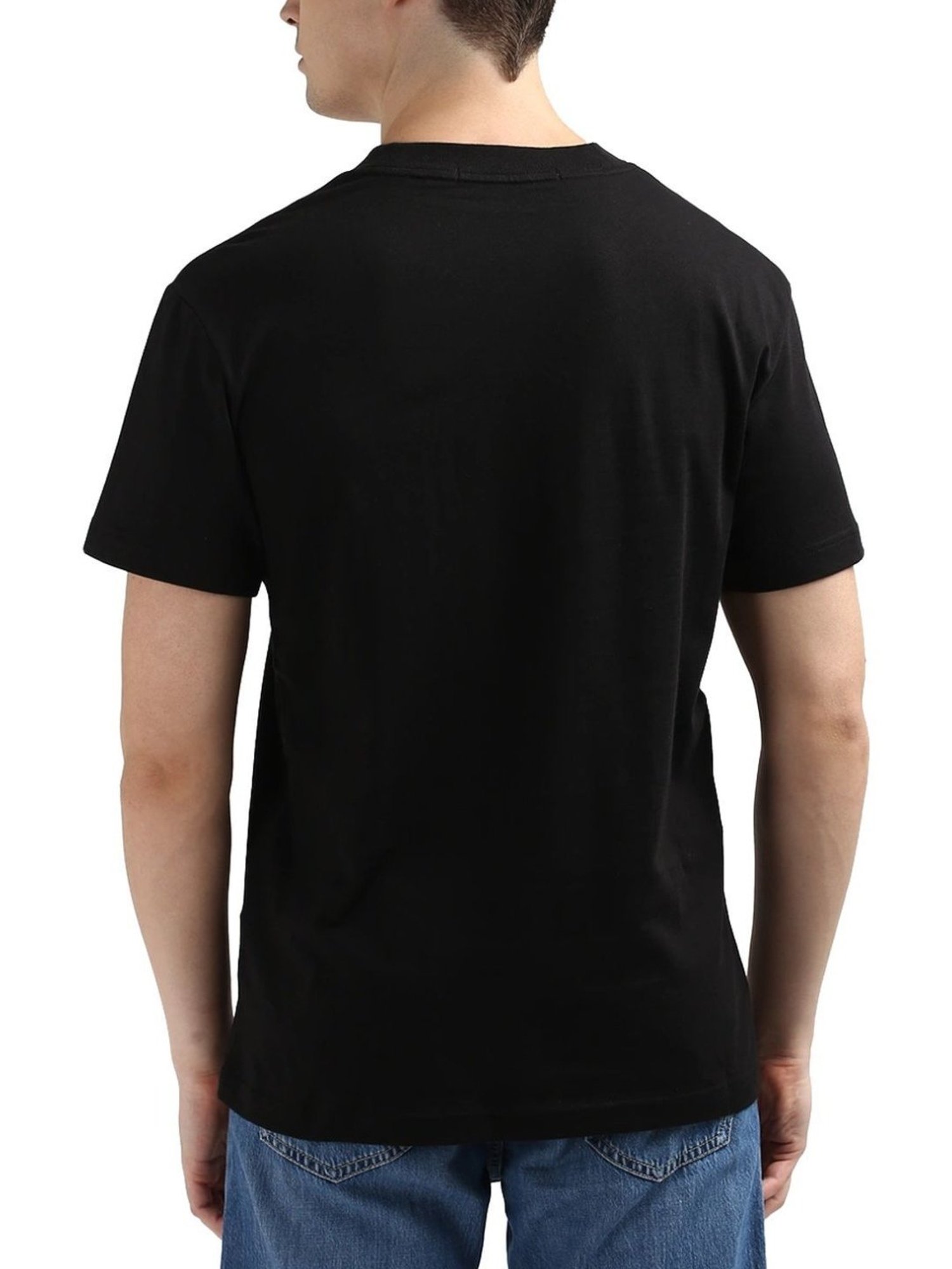 Calvin Klein Black Cotton Regular Fit T-Shirt