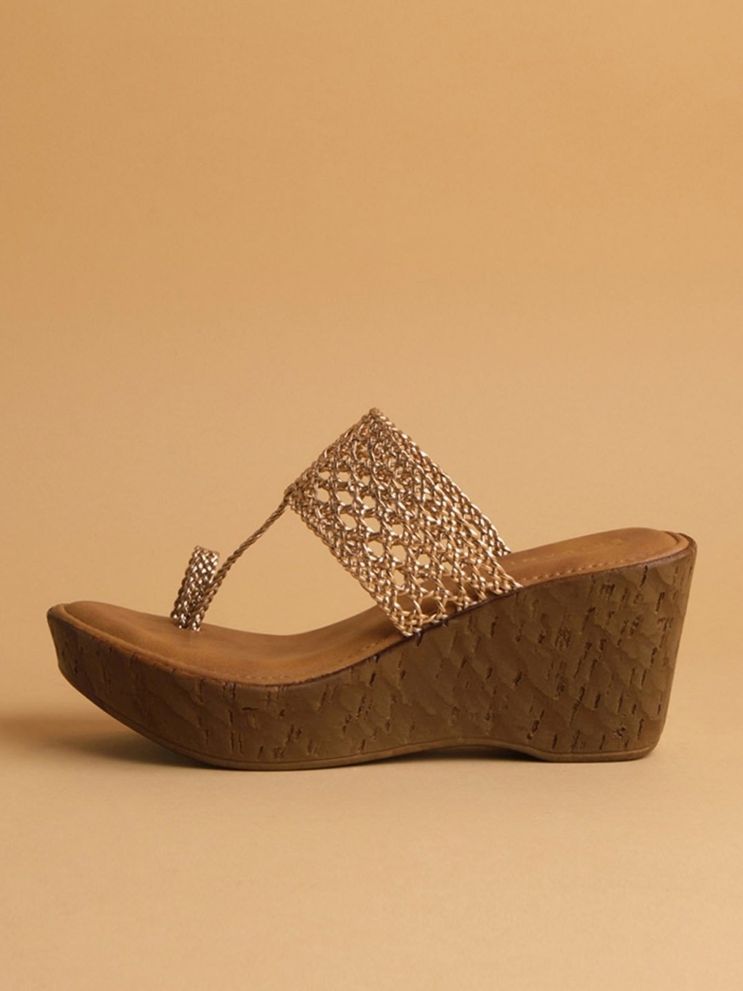 Eridani Women's Zoya Rose Gold Toe Ring Wedges