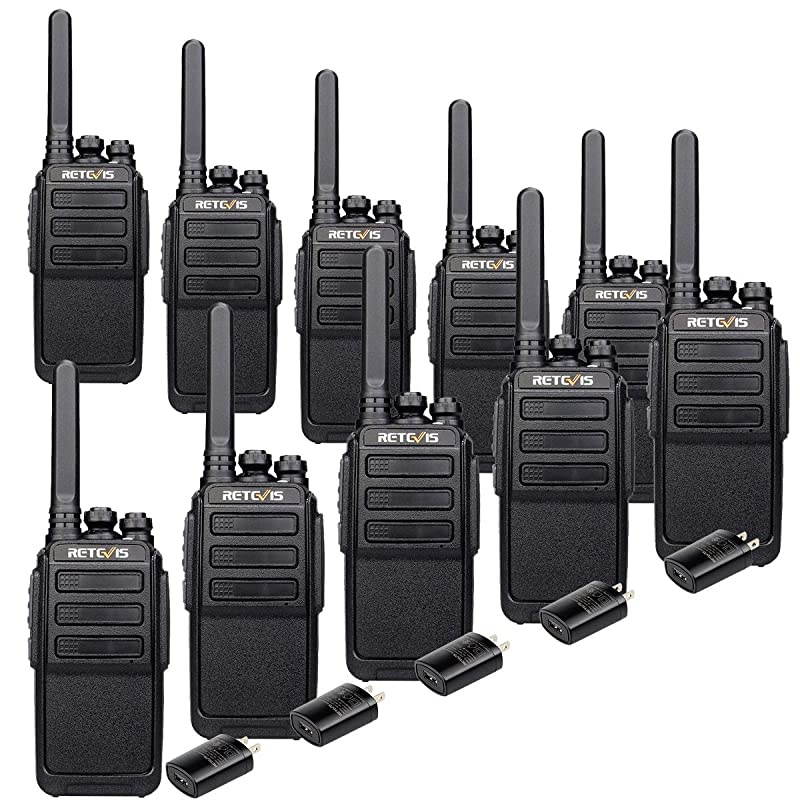 RT28 Walkie Talkies Rechargeable,Small Two Way Radio,Local Alarm VOX Hands Free,Handheld 2 Way Radio with USB Charger,for Business Hotel School Restaurant(10 Pack)