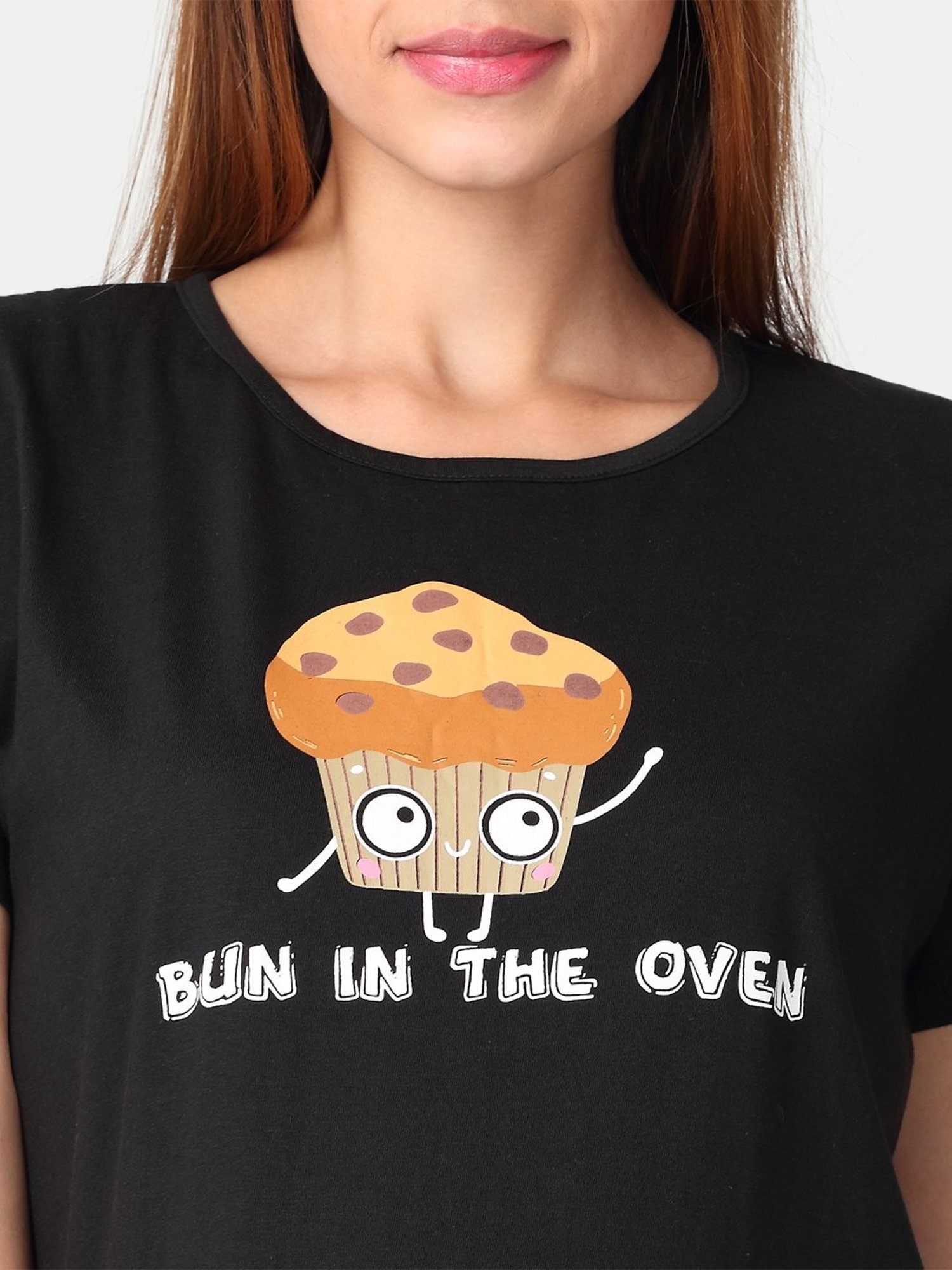 The Mom Store Black Graphic Print Dress