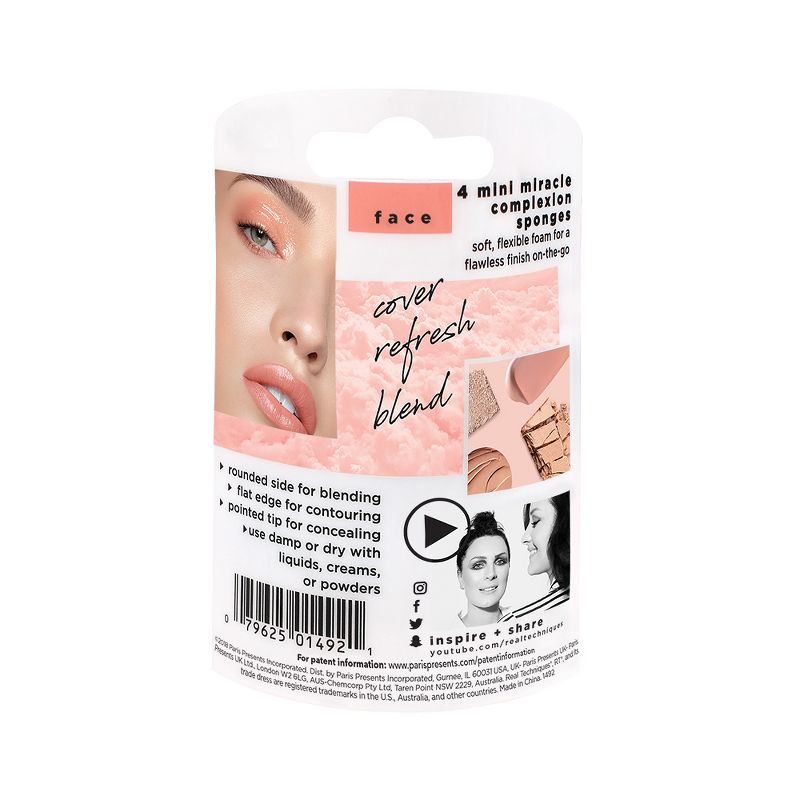 Real Techniques Mini MC Sponges - 4pk