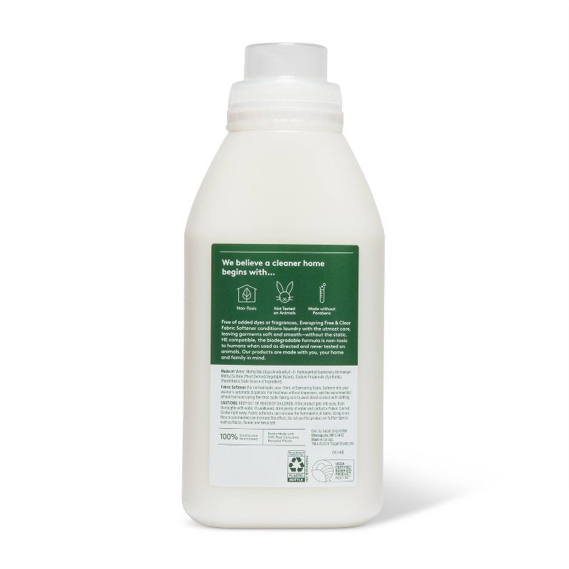 Fabric Softener - Free & Clear - 32 fl oz - Everspring™