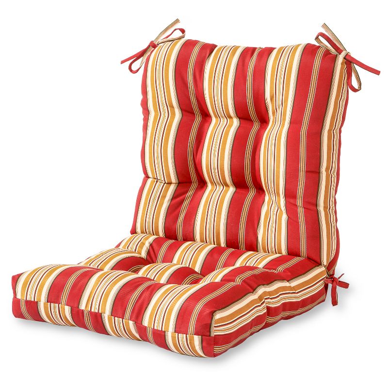 Roma Stripe Outdoor Seat/Back Chair Cushion - Kensington Garden