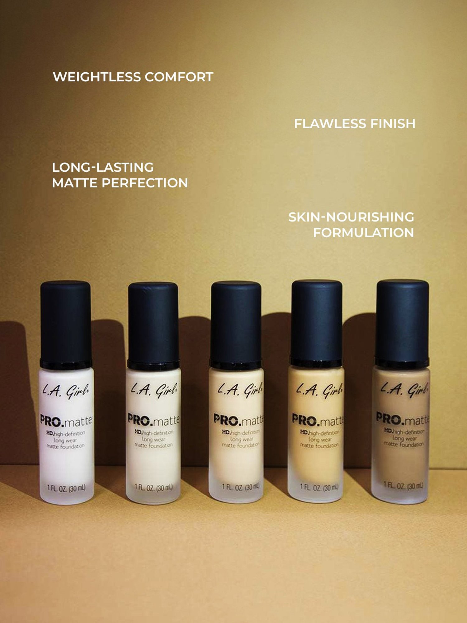 L.A. Girl PRO.Matte Foundation Soft Honey - 30 ml