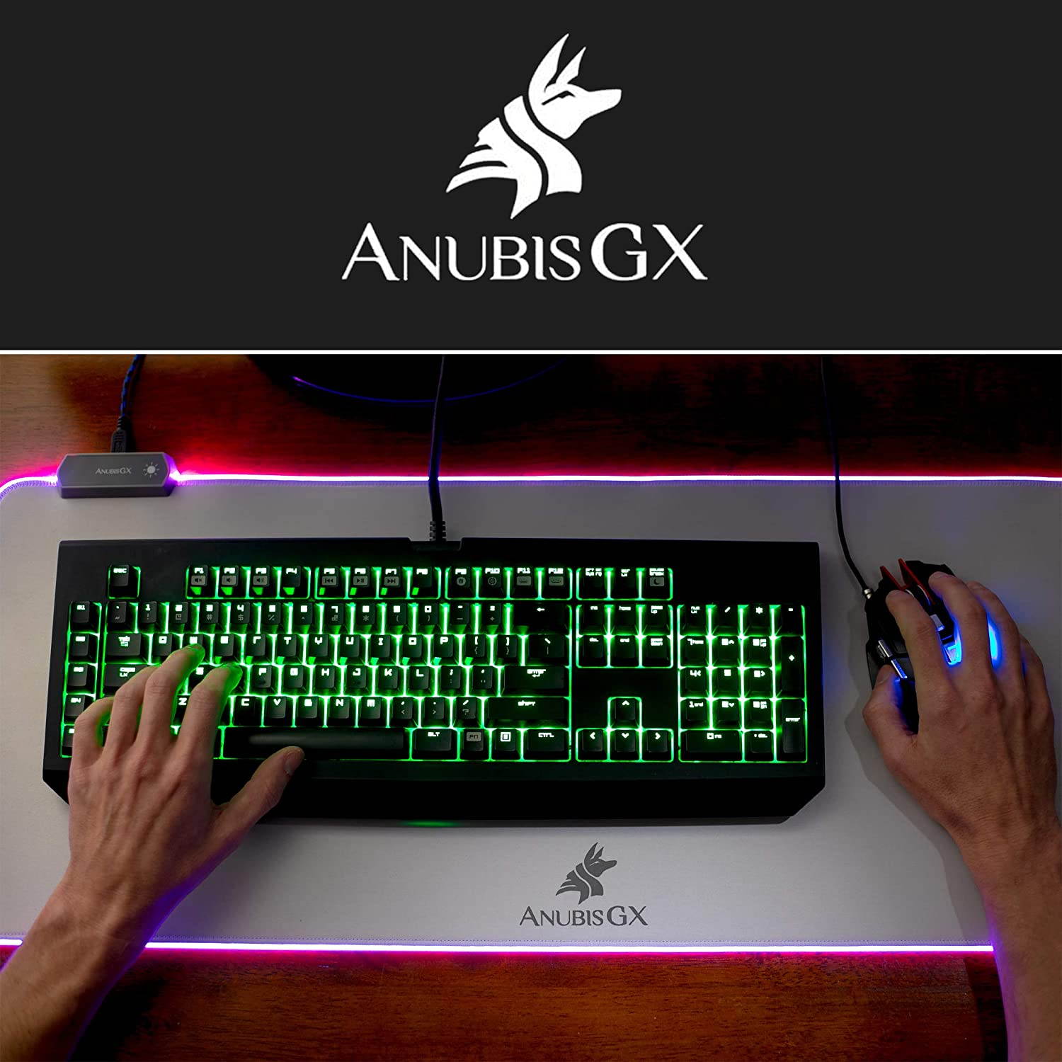 White RGB Gaming Mouse Pad XL, Best Premium XXL Computer Gaming Desk Mat; 10 Glowing LED Types, Large Waterproof Extended Mousepad Surface, Non-Slip Gamer RBG Precision 31.5 x 11.8 in