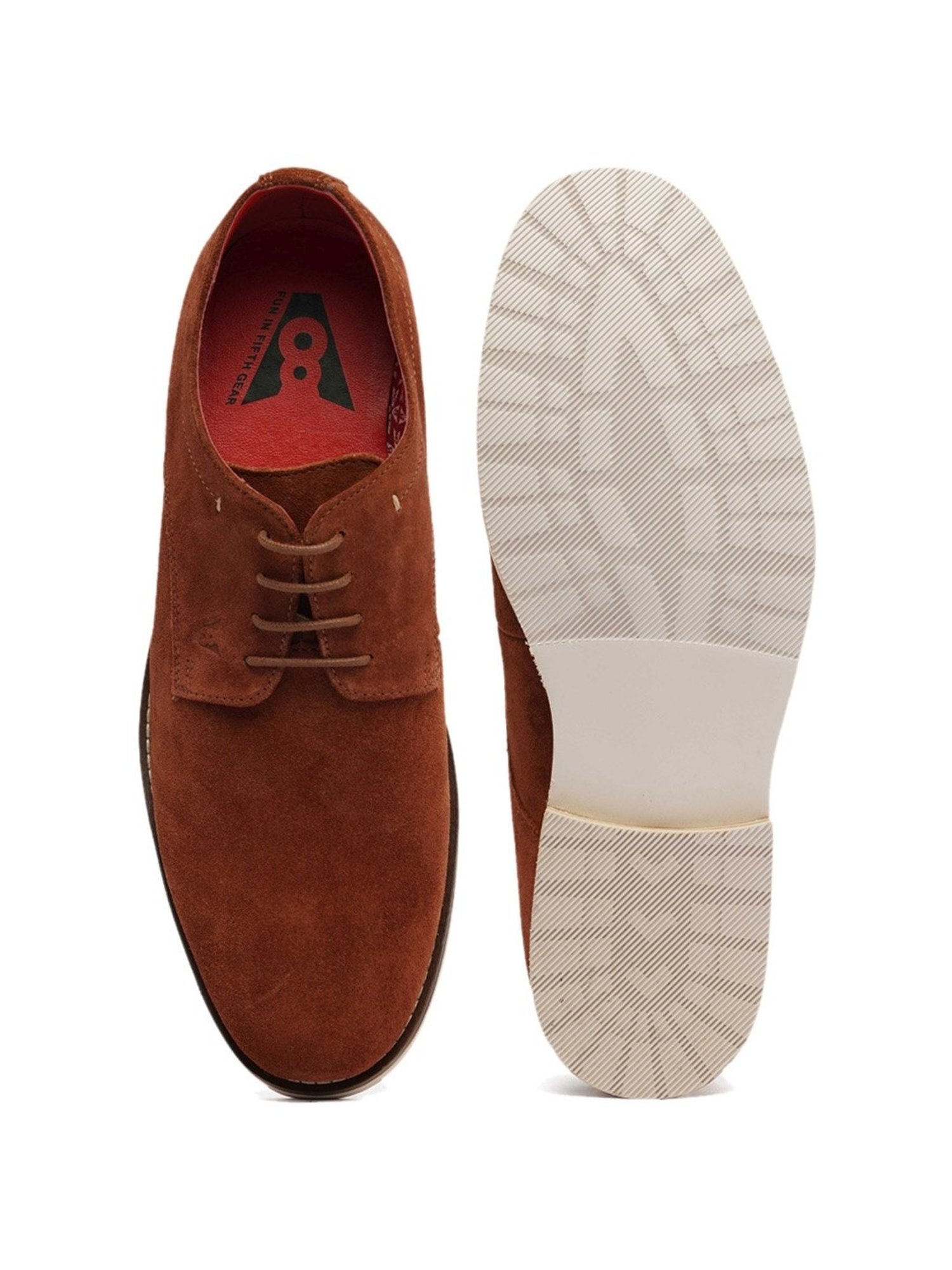 Ruosh Men's Brown Derby Shoes