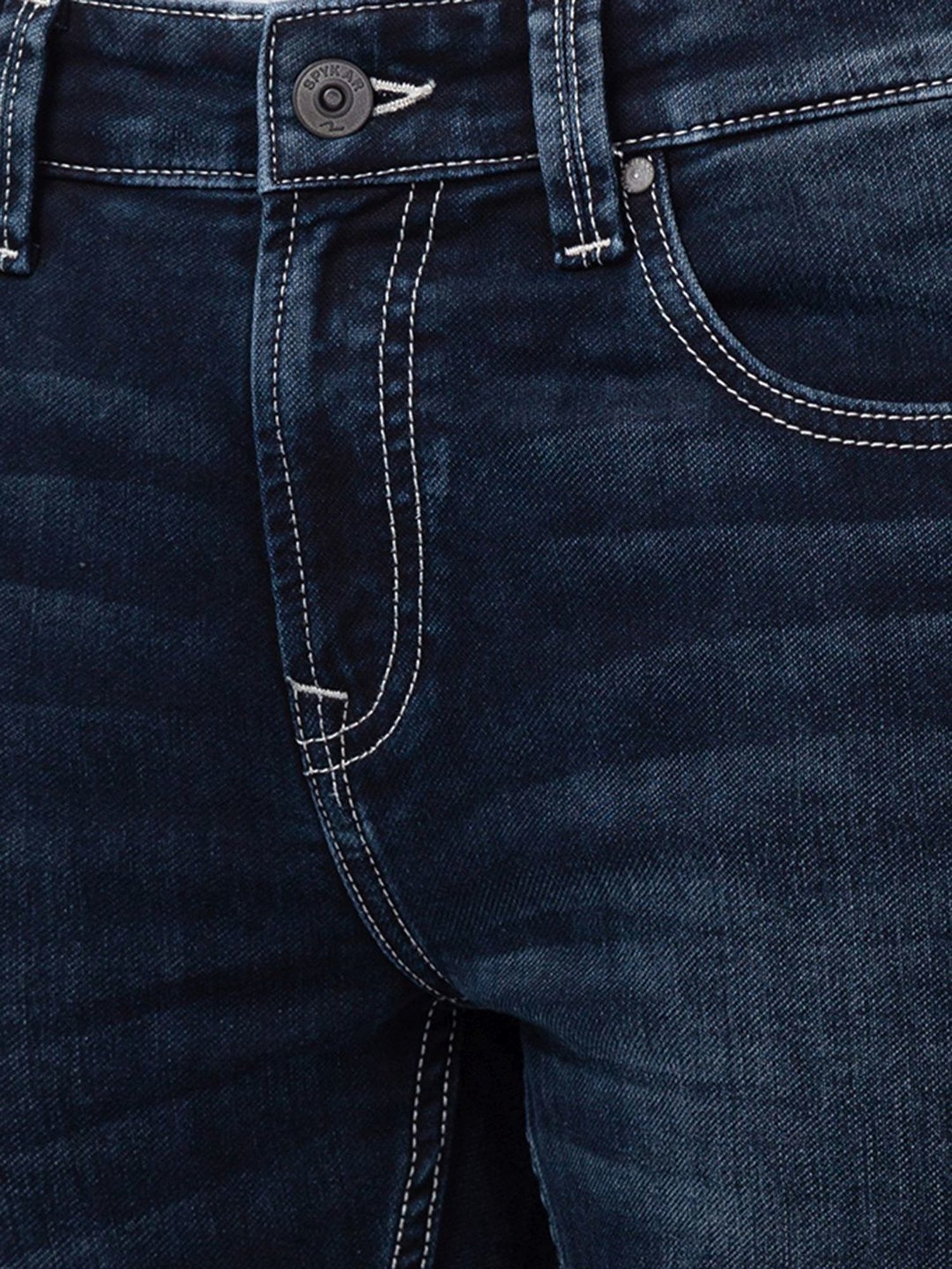 American Eagle Blue Cotton Regular Fit Jeans