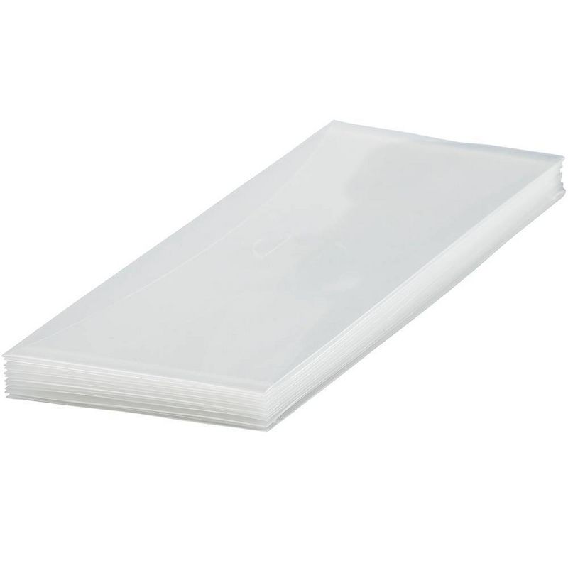 JAM Paper 12pk 4 1/4''"x9 3/4'' Plastic Envelopes with Tuck Flap Closure - Clear