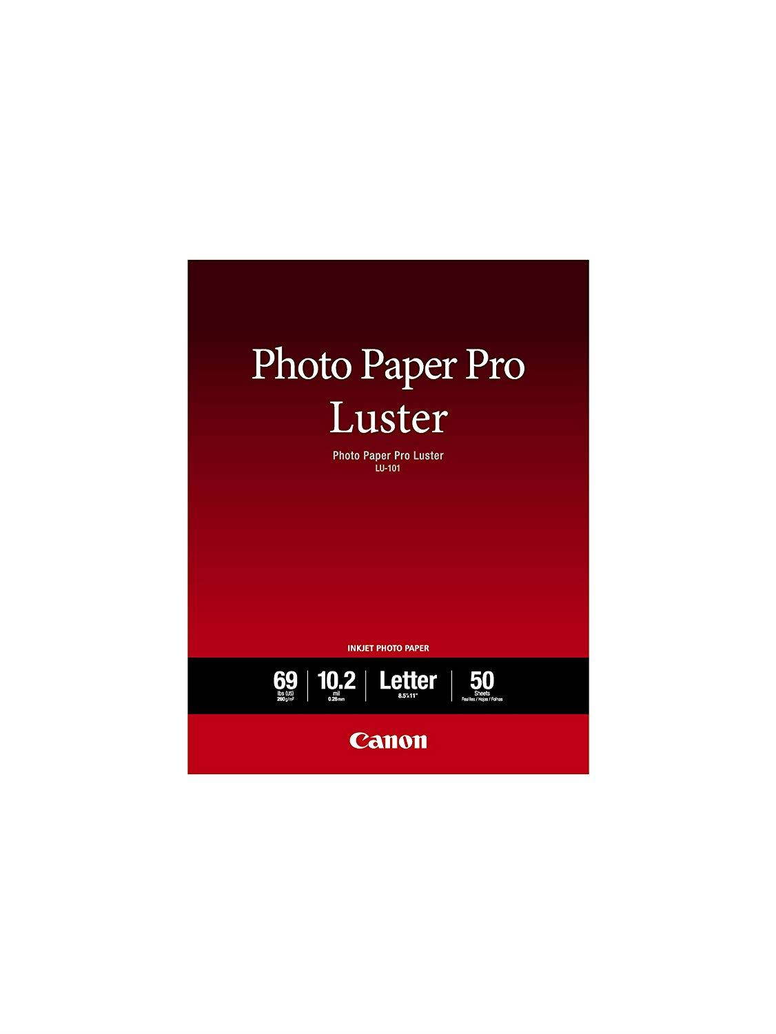 Canon Luster Photo Paper Letter, 50 Sheets (LU-101 LTR)
