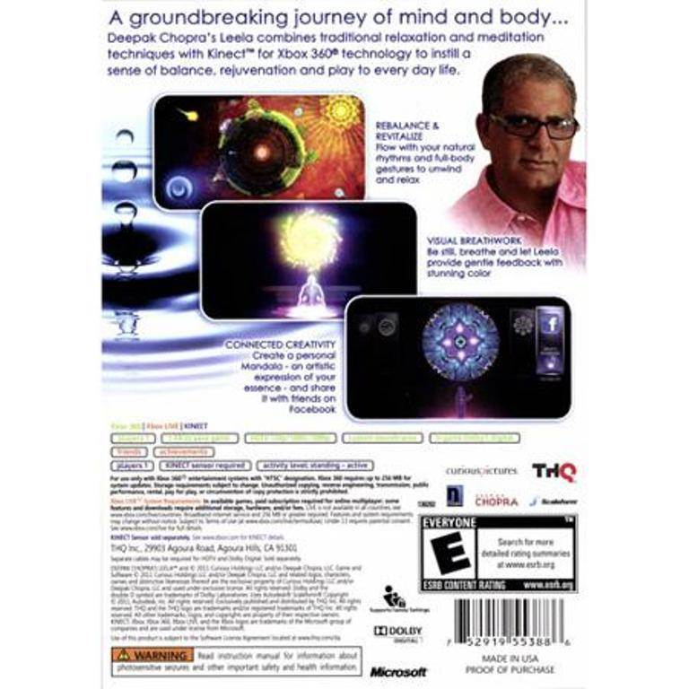 THQ 55388 Deepak chopra project kinect