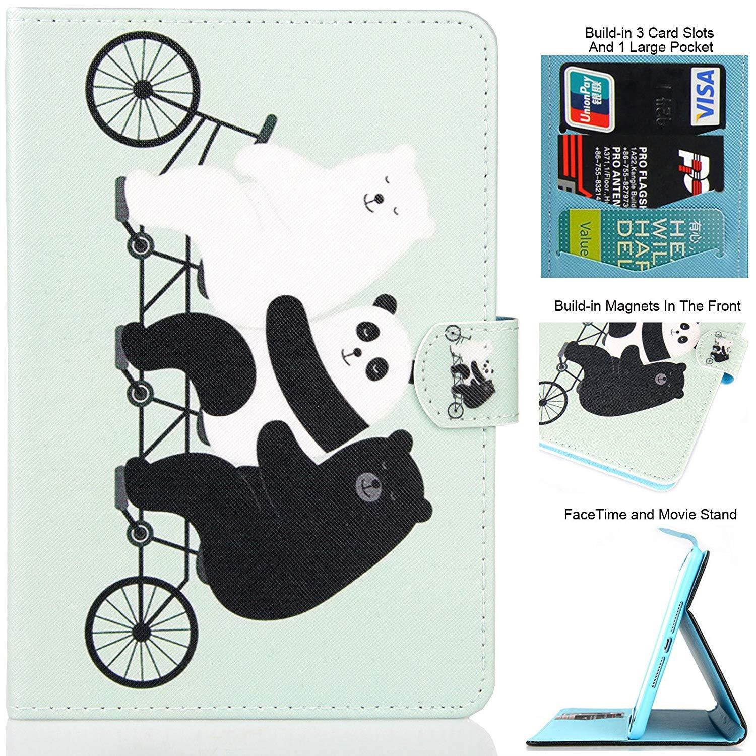 iPad Mini Case REASUN Cover Perfect Smart Auto Wake/Sleep Stand Case [Magnet Closure] Flip Folio Cards Slots Wallet Case For iPad Mini 1/2/3 (Bear)