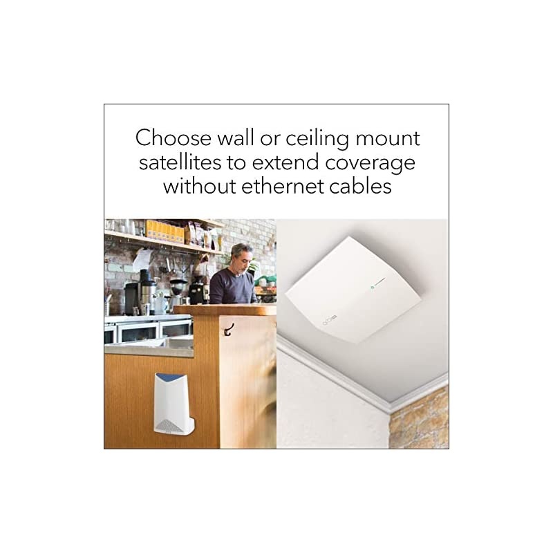 Orbi Pro TriBand WiFi CeilingMount Satellite for Business with 3Gbps Speed SRC60 | 1 Satellite Covers up to 2500 sq ft | Requires Orbi Pro Router | Insight Cloud Management SRC60