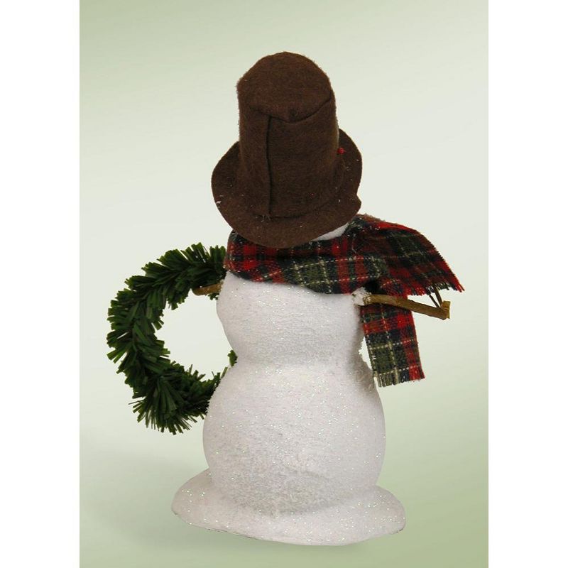 Byers Choice 8" Small Snowman with Wreath Christmas Caroler Figure