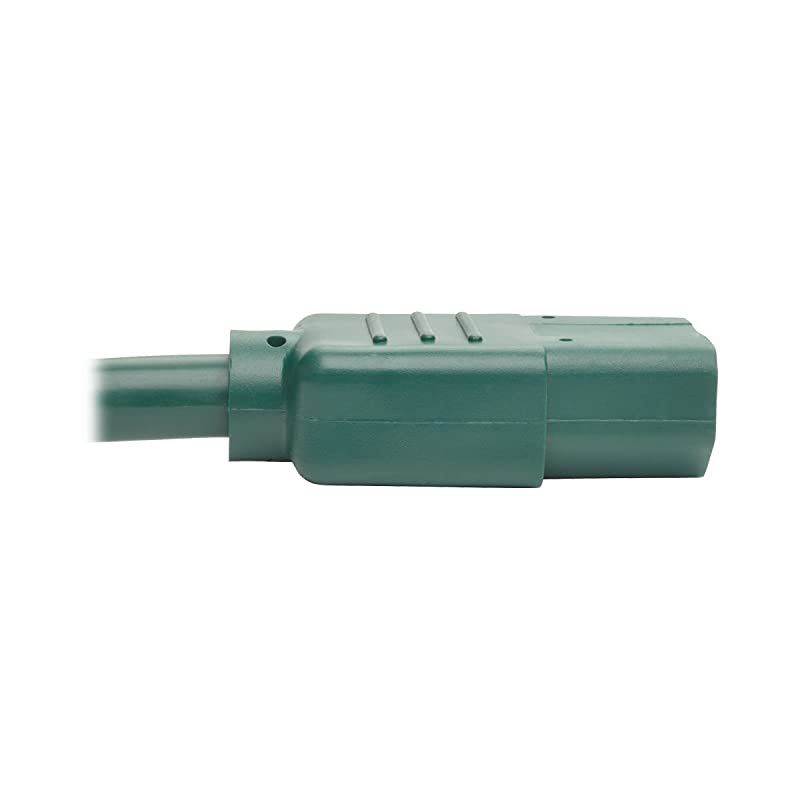 Standard Computer Power Extension Cord 10A 18 AWG IEC320C14 to IEC320C13 Green 6 ft P004006AGN
