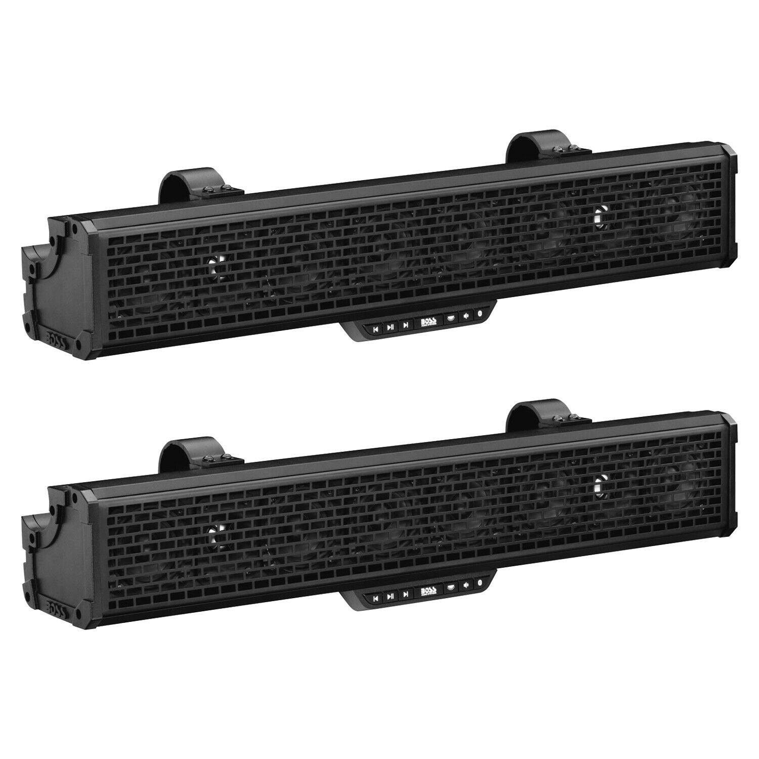 Boss Audio 500W 27" Bluetooth USB Radio Powered Amp ATV Soundbar System (2 Pack)
