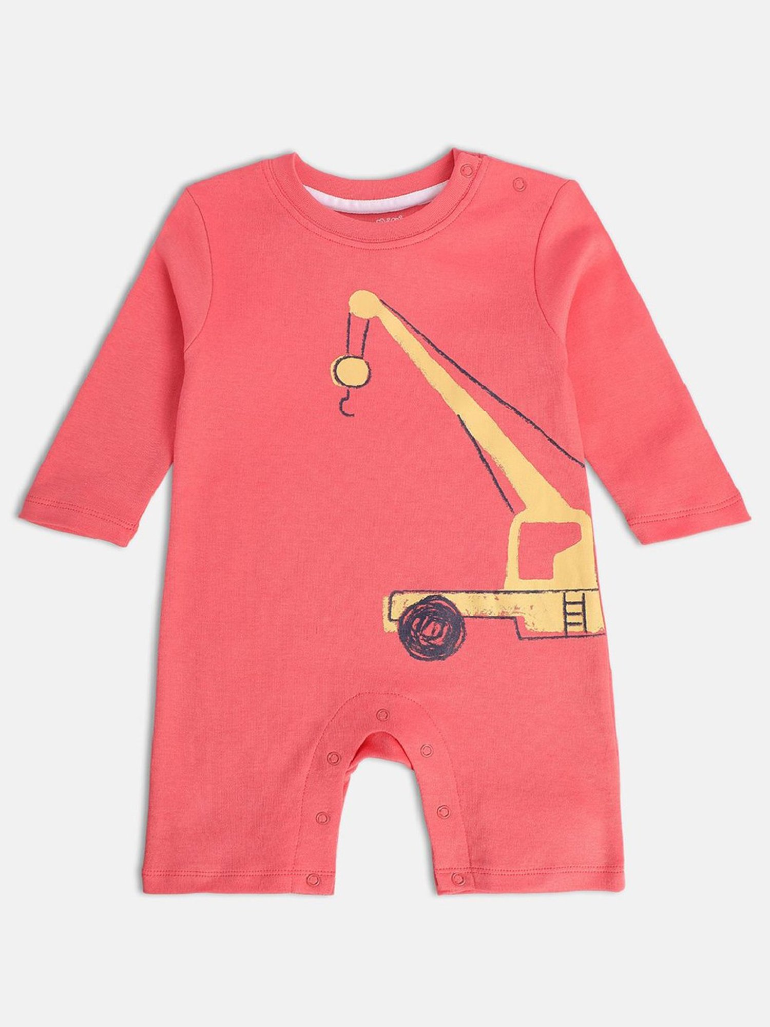 MINIKLUB Kids Navy & Pink Printed Full Sleeves Romper (Pack Of 2)