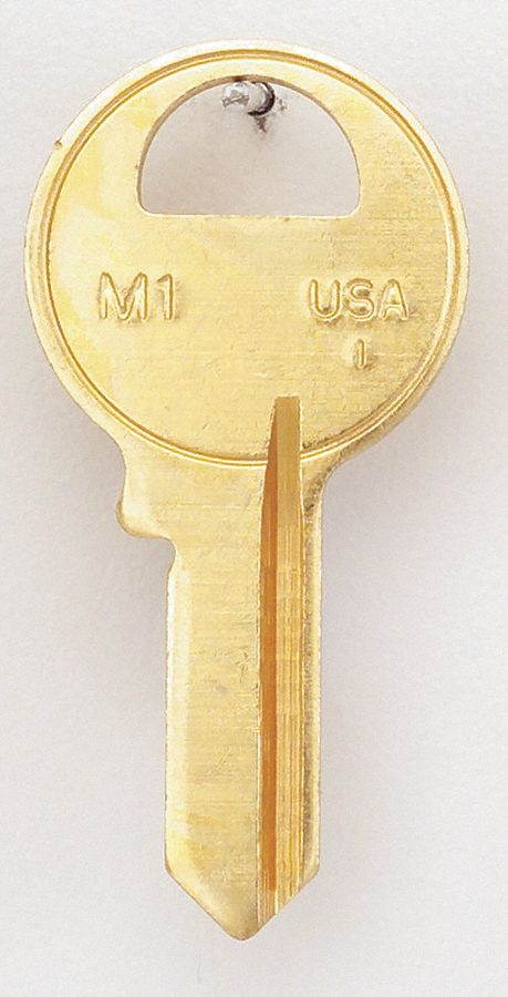 Key Blank, Brass, Type 1092, 4 Pin, PK 50