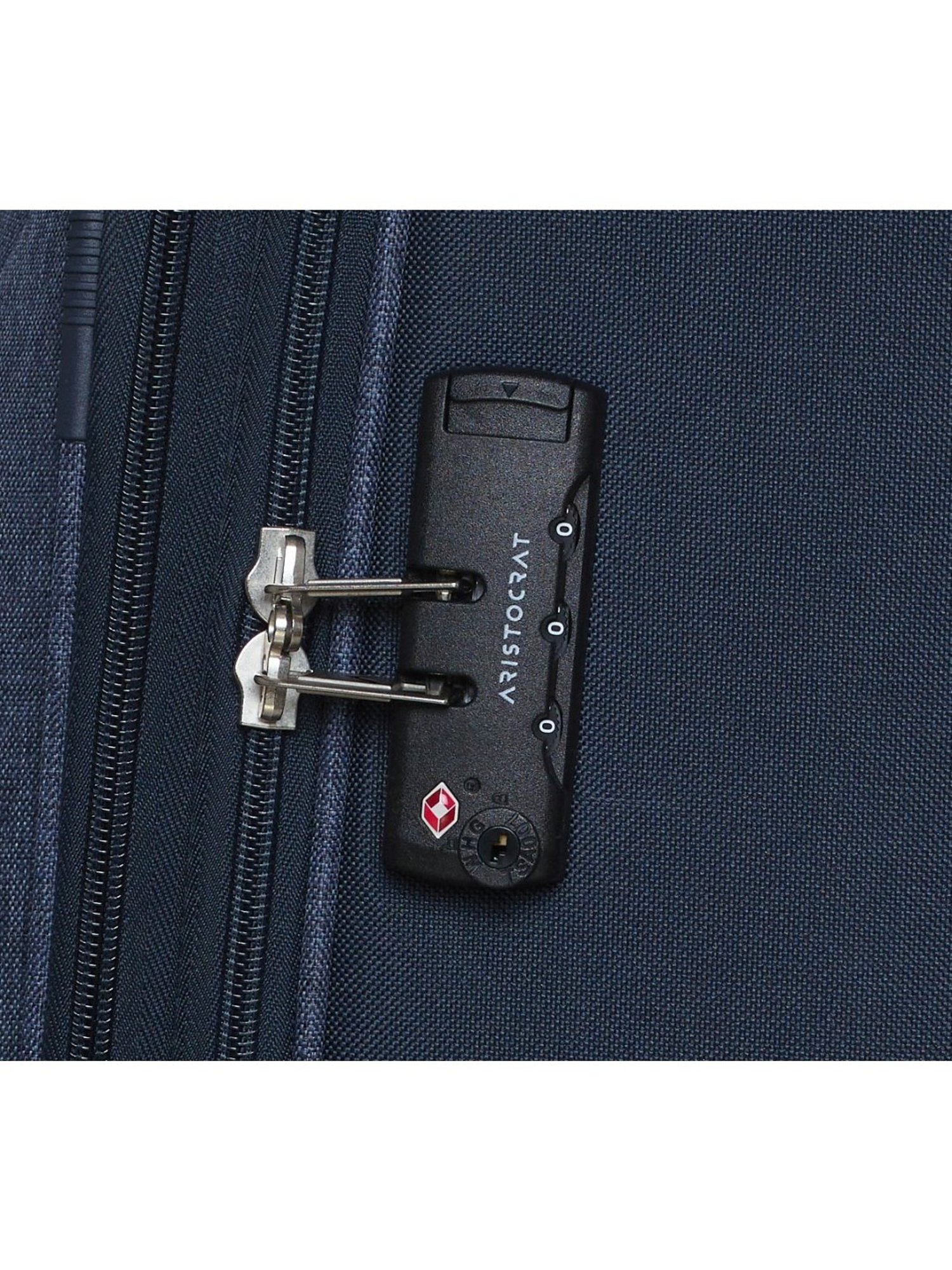 Aristocrat Saphire Blue 4 Wheel Large Soft Cabin Trolley - 51 cm