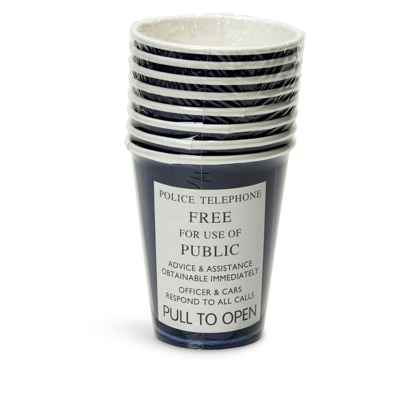 Seven20 Doctor Who 9oz TARDIS Paper Cups, Set of 8