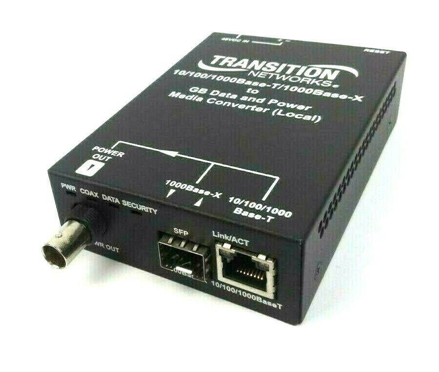 Transition Ethernet Over Coax Extender RJ45 SFP Local Unit EOCPSE4020-110