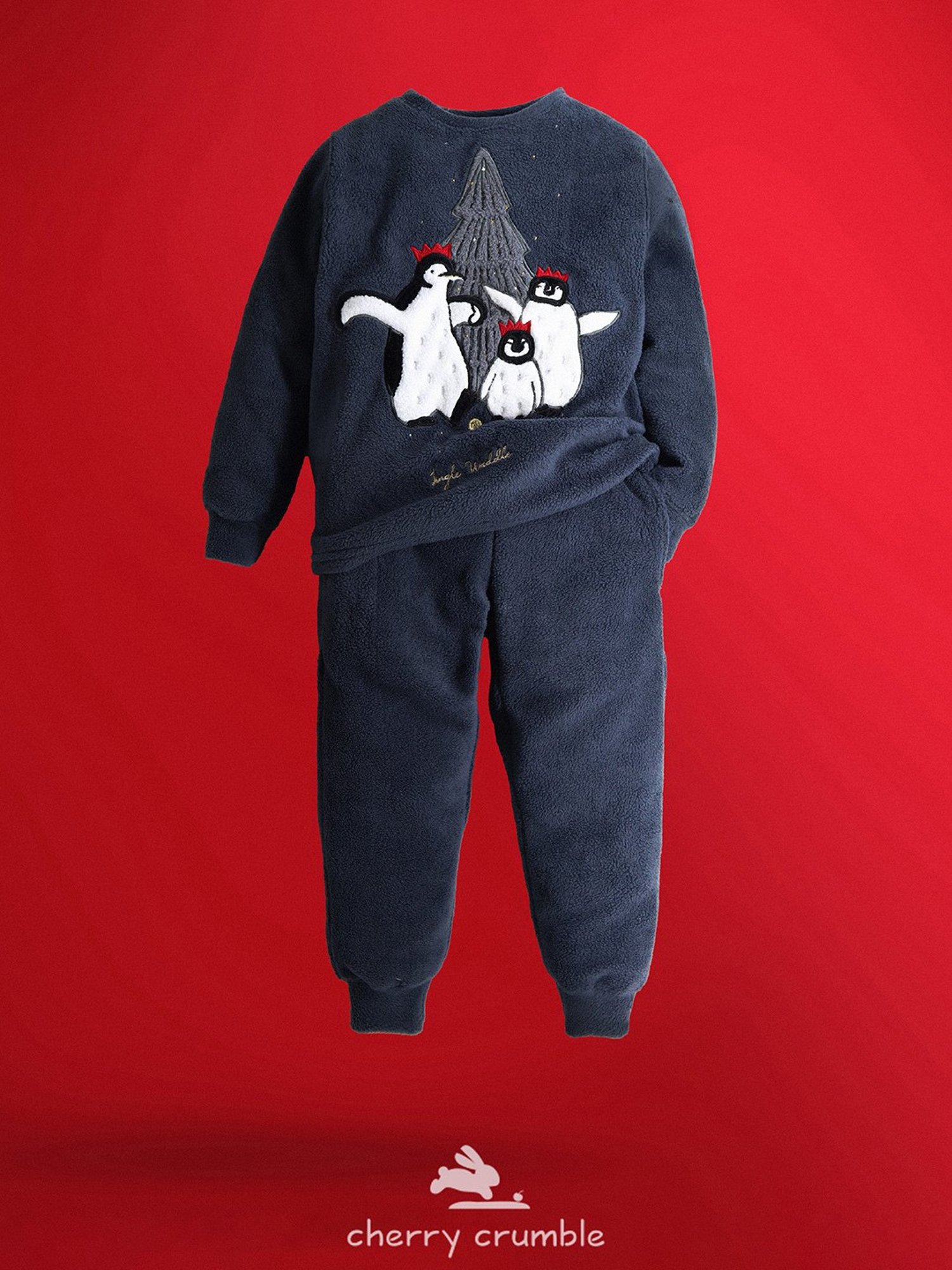 Nite Flite Boys Navy & Grey Born to Play Cricket Pyjama Set