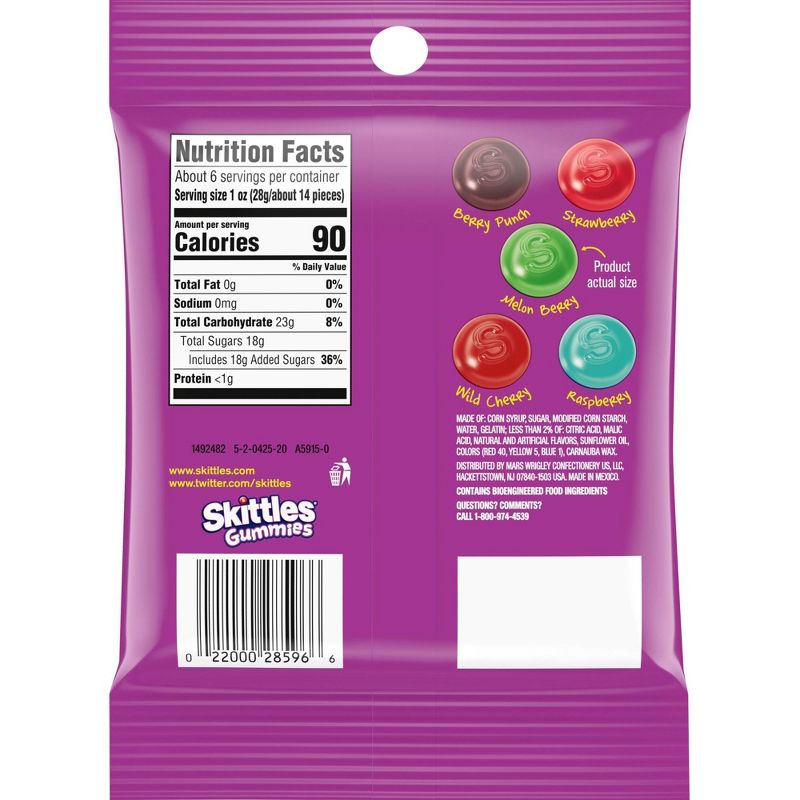 Skittles Wildberry Gummies Peg - 5.8oz