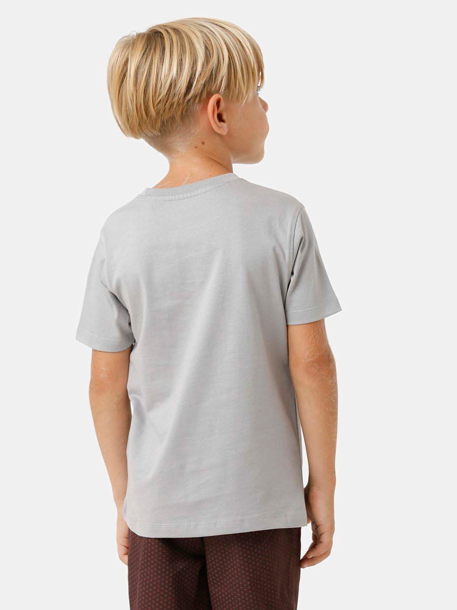 Kate & Oscar Kids Sleet Grey Cotton Printed T-Shirt