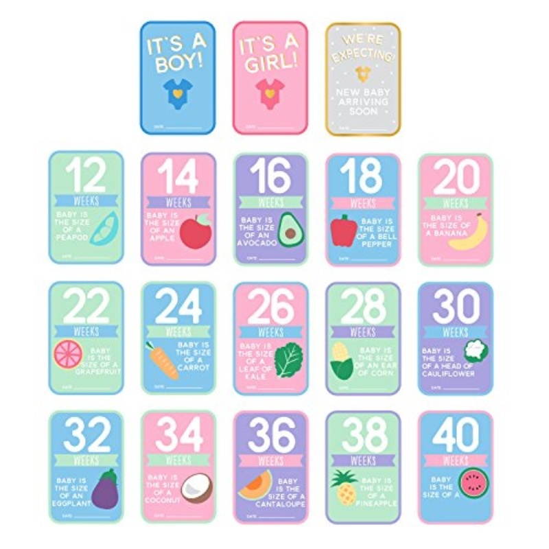 Pearhead Pregnancy countdown Photo cards, Multi