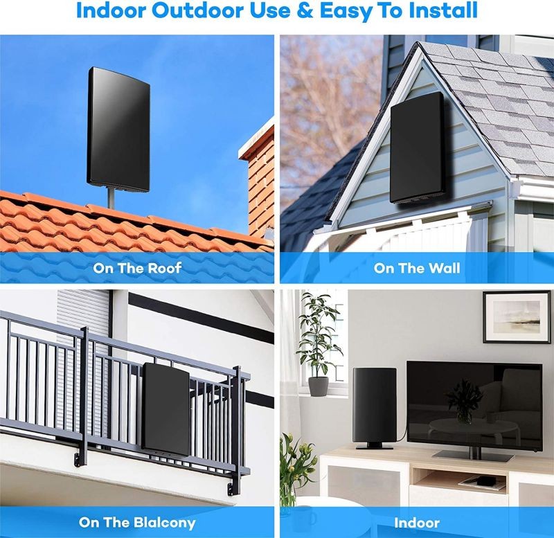 HAPHOOD Amplified HD TV Antenna for Outdoor, 240Miles Range Support 4K 1080p Fire TV Stick & All Older TV's for Outdoor, Attic,Indoor, 31ft Coax Cable