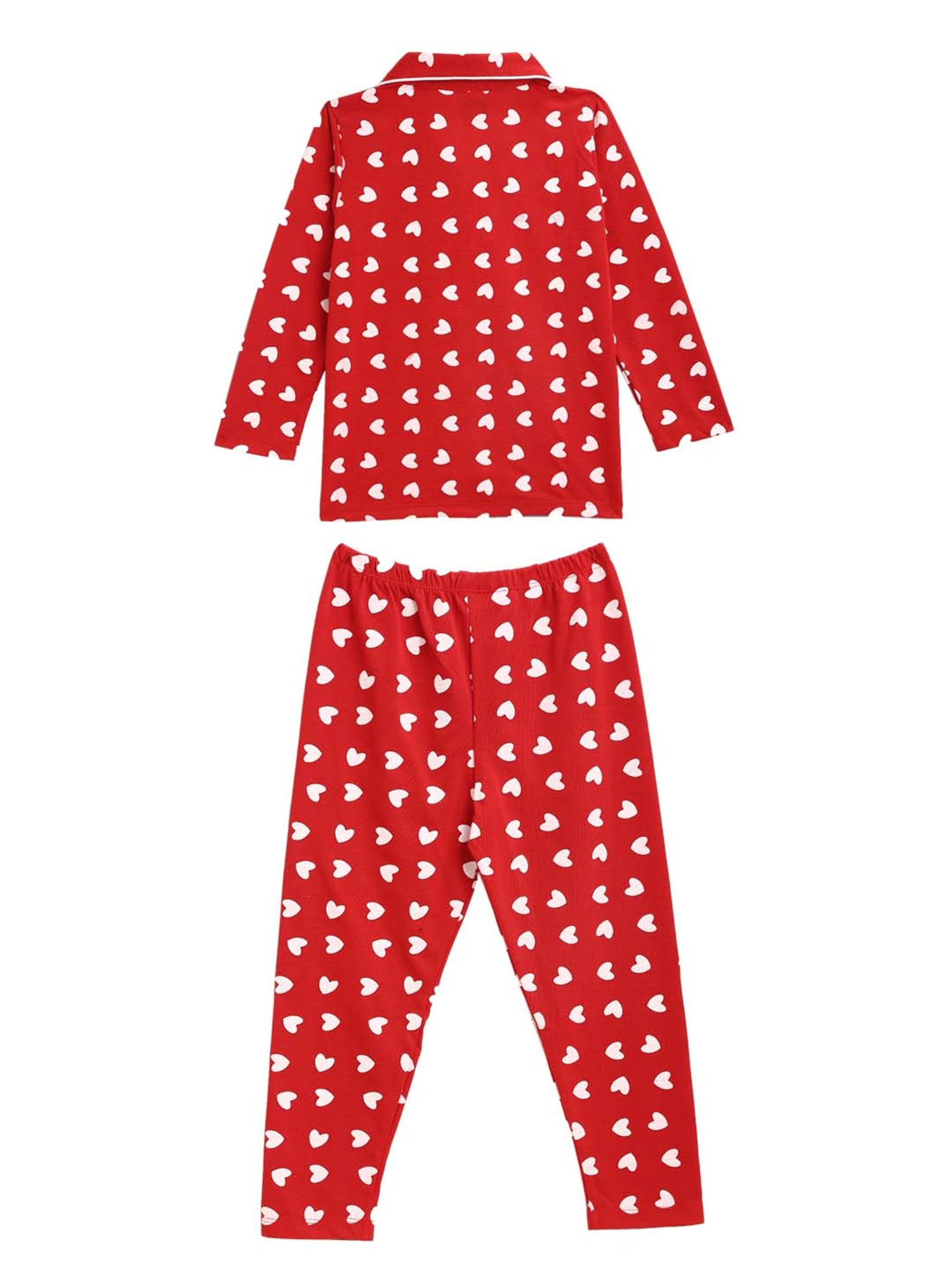 Kids Craft Red Printed Shirt with Pyjamas