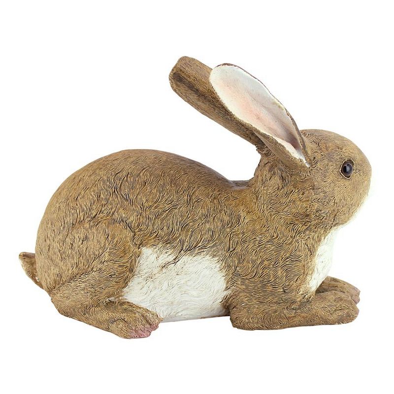 Design Toscano Bashful, The Bunny, Lying Down Garden Rabbit Statue - Brown