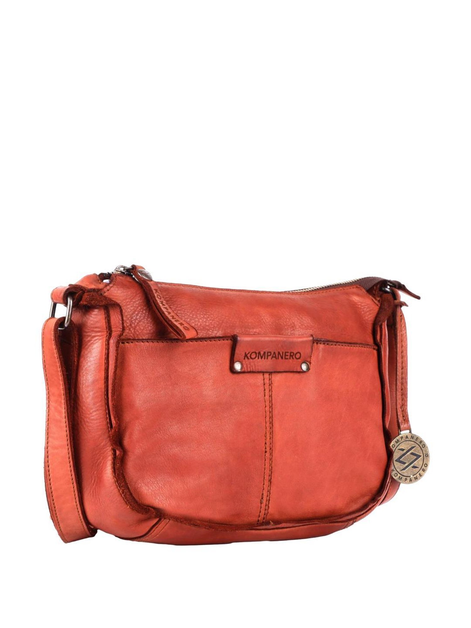 KOMPANERO Athena Tan Solid Sling Handbag