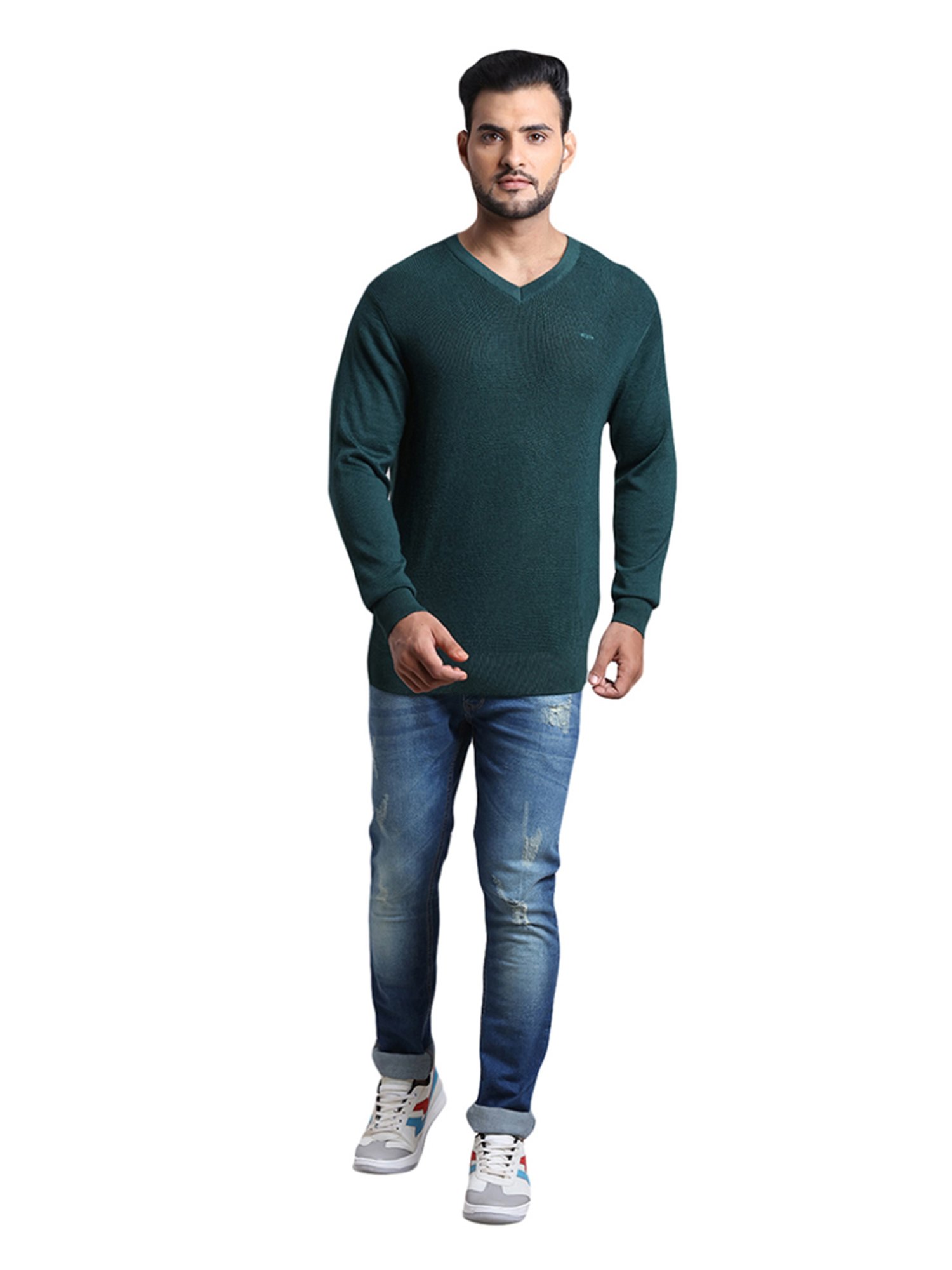 ColorPlus Green Tailored Fit Sweater