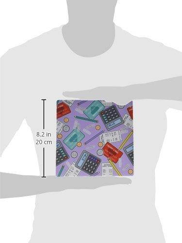 3dRose Accountant Themed Pattern Purple Mouse Pad (mp_185465_1)